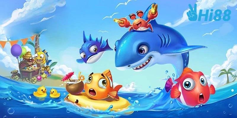 Bắn Cá Đổi Thưởng Hi88 - Thiên Đường Săn Cá Hot Nhất 2024 4 Không gian biển cả rộng lớn, đồ hoạ 3D sống động